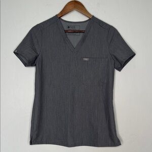 Figs Catarina Scrub Top Graphite Gray Size XS